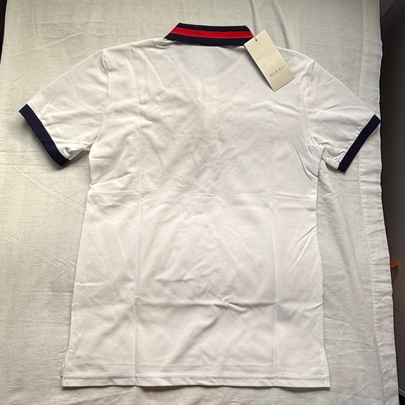 Gucci White Polo with Blue and Red Accents - Picture 3 of 4